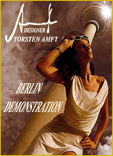 Kampagne vom deutschen Modedesigner Torsten Amft für die Berliner Modewoche - Saison Frühjahr/Sommer 2009 unter dem Thema 'Demonstration'- anklicken für zurück zum Tagebuch